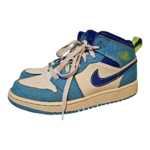 Jordan 1 Mid SE GS Sprite Blue DA8010-400 Size 6Y